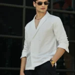 Double-Breasted Moziac Shirt