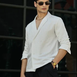 Double-Breasted Moziac Shirt
